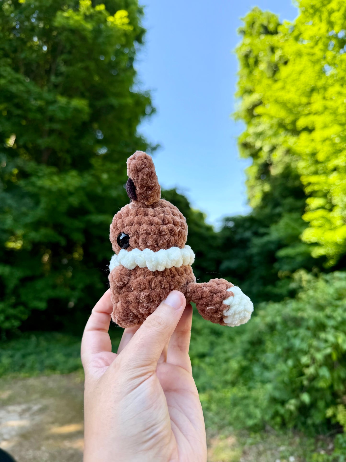 Mini Crochet Brown Fox Plushie