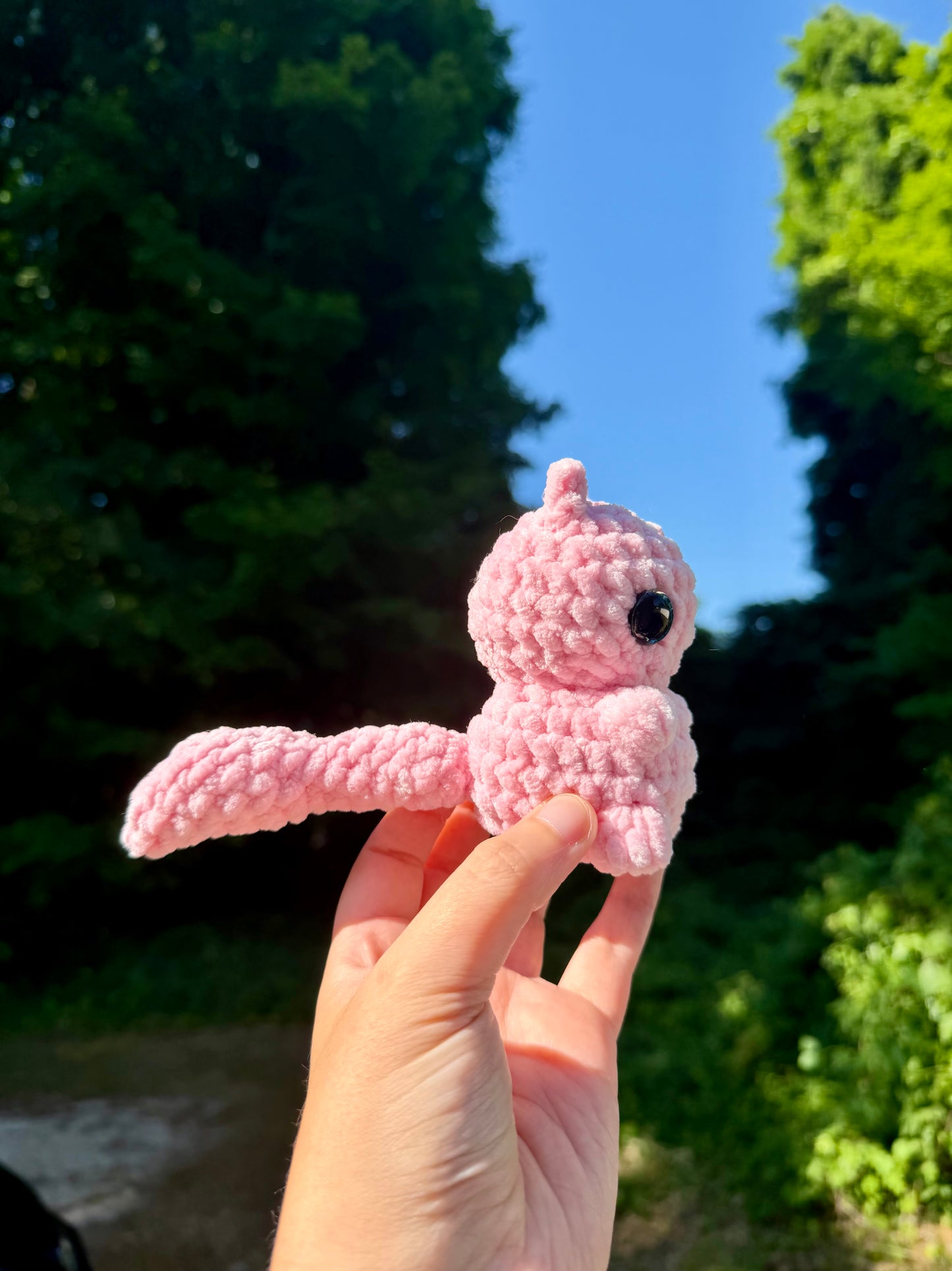 Mini Crochet Pink Cat Plushie