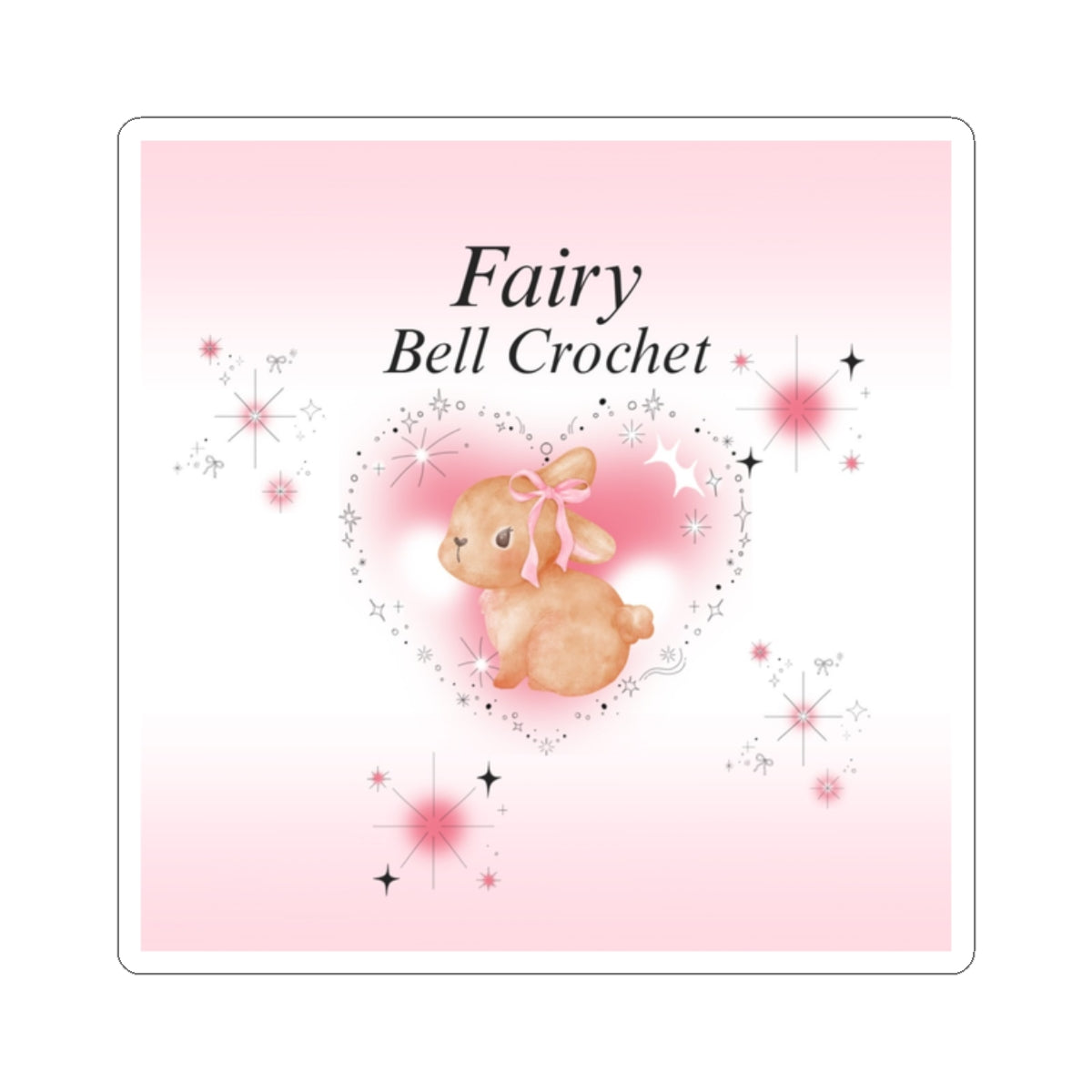 Fairy Bell Crochet Bunny Sticker