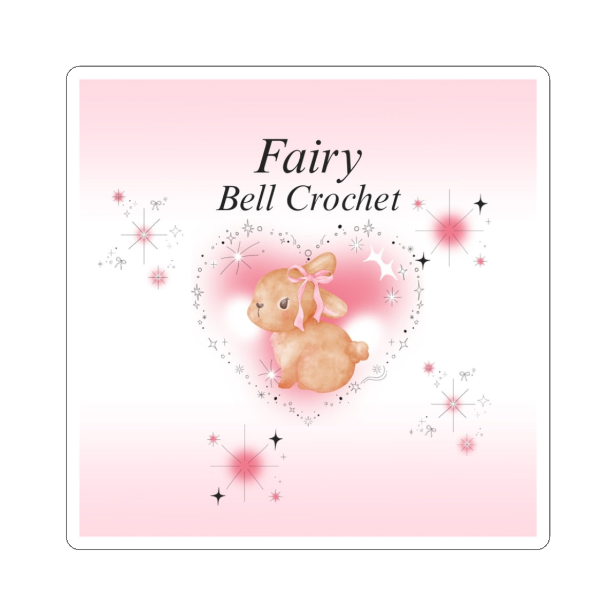 Fairy Bell Crochet Bunny Sticker