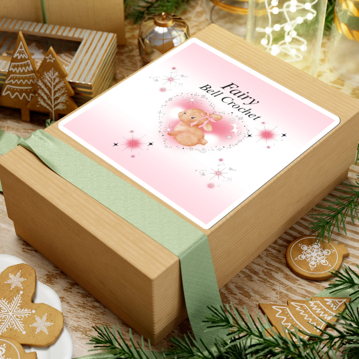 Fairy Bell Crochet Bunny Sticker