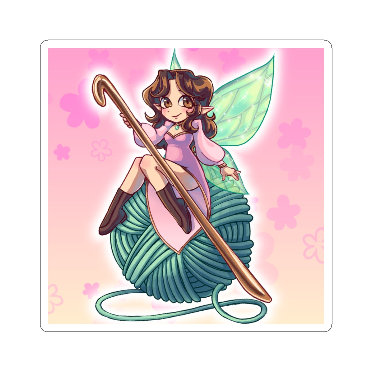 Fairy Bell Crochet Logo Sticker