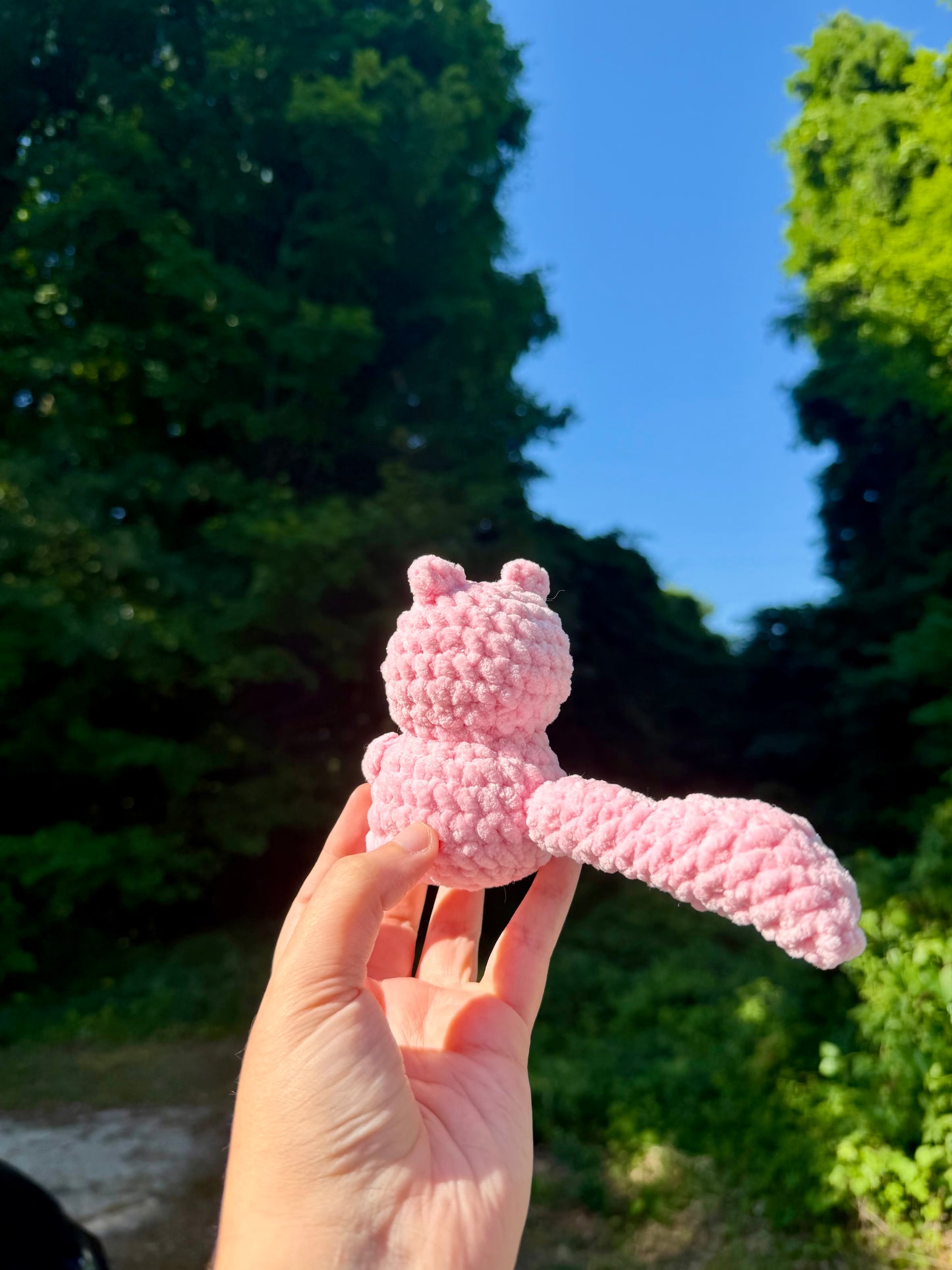 Mini Crochet Pink Cat Plushie