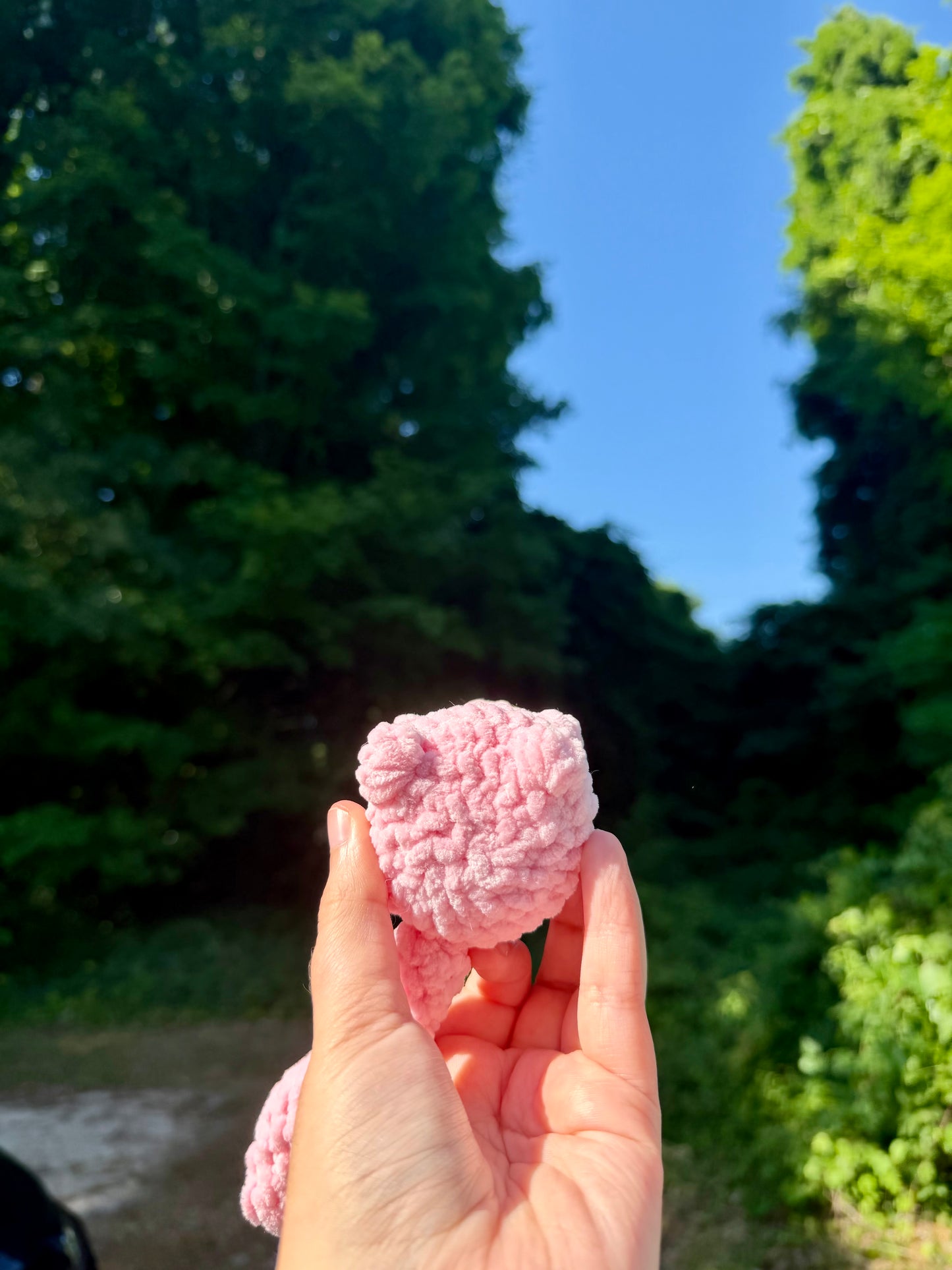 Mini Crochet Pink Cat Plushie
