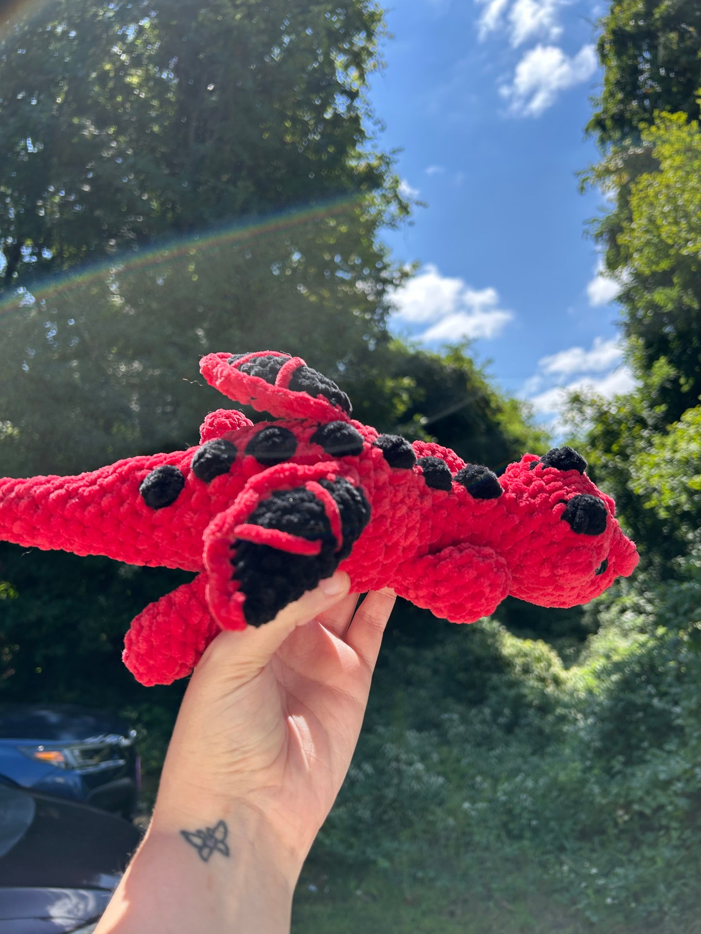 Red and Black Dragon Plushie