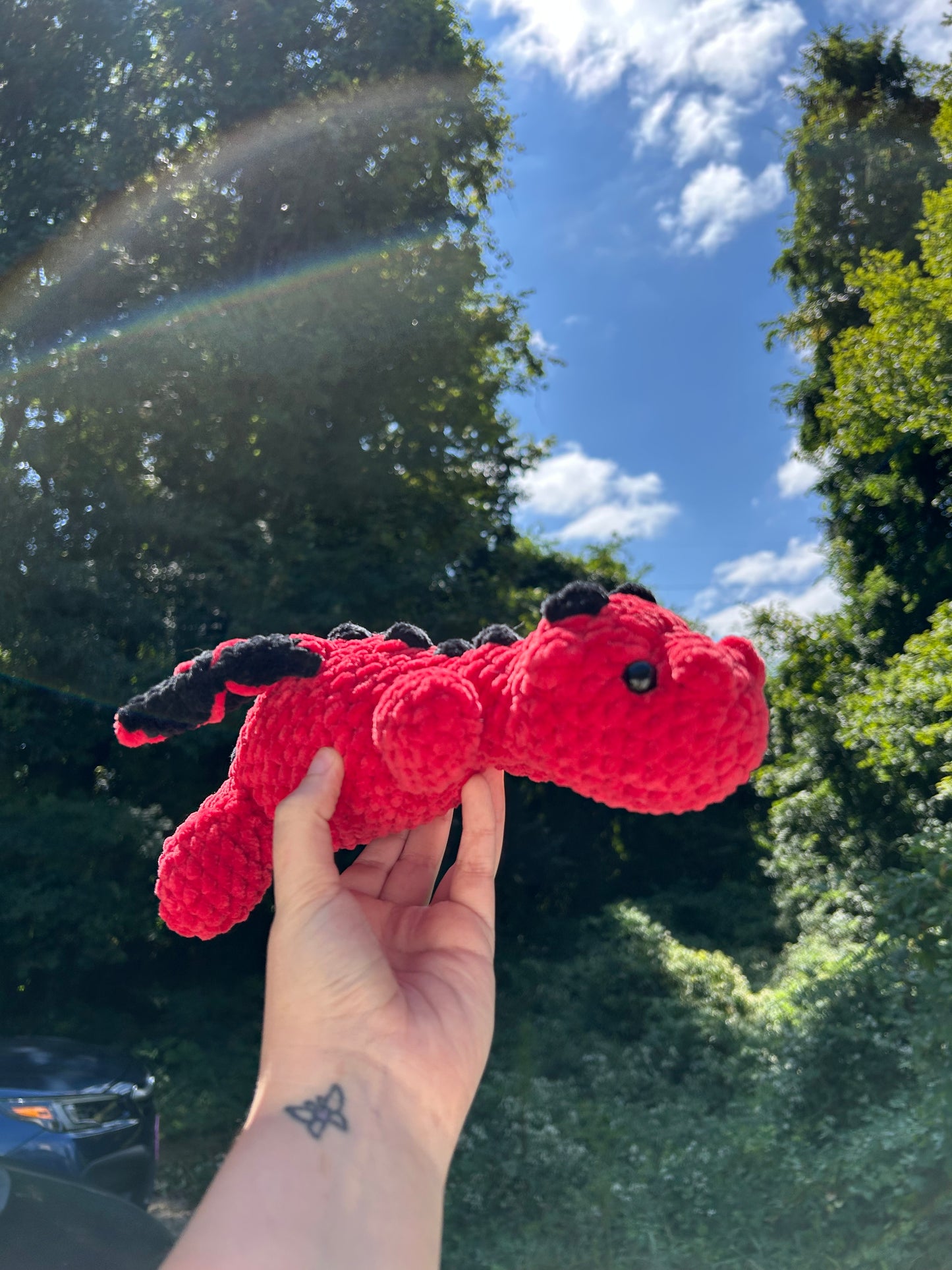 Red and Black Dragon Plushie