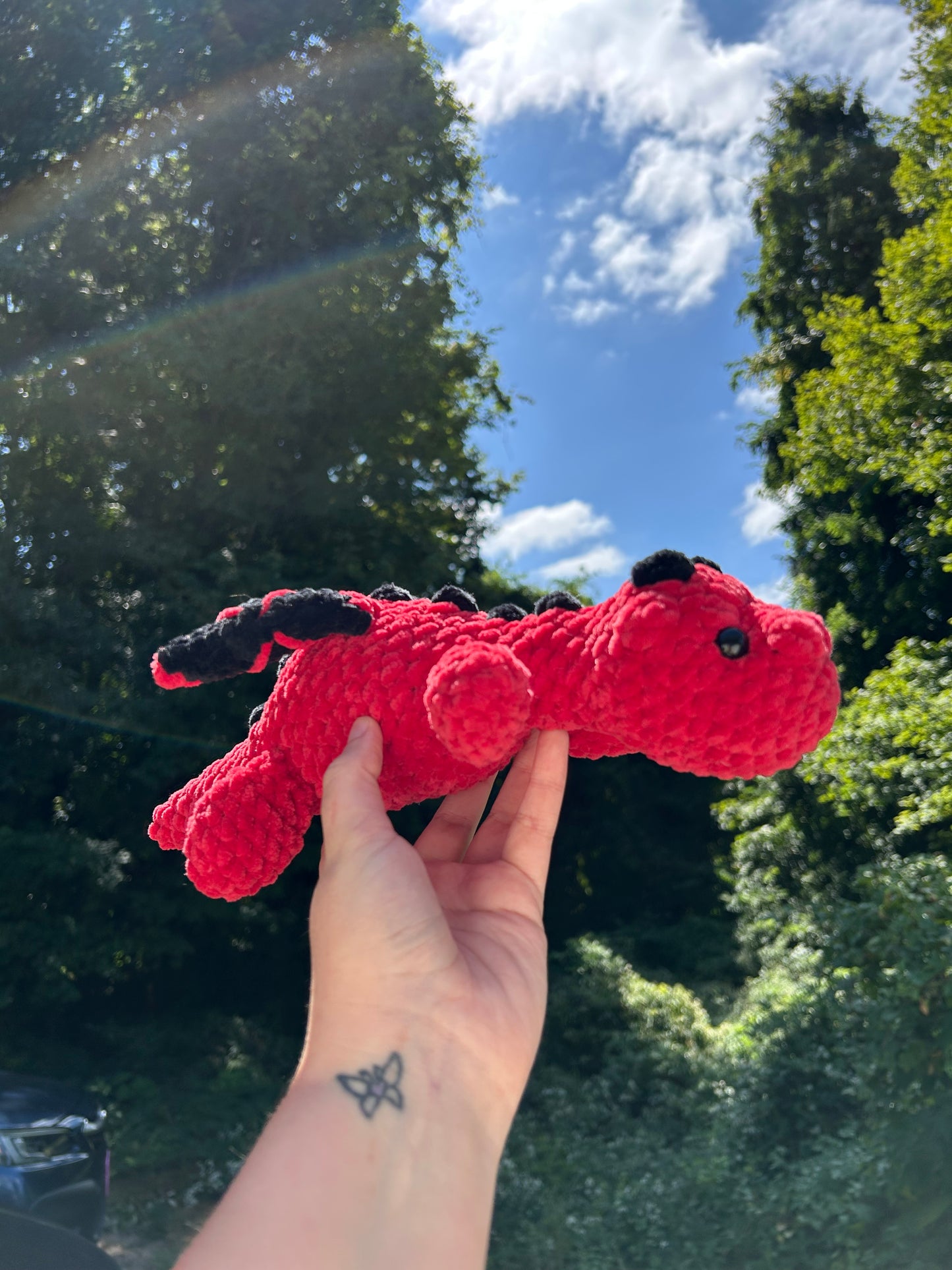 Red and Black Dragon Plushie
