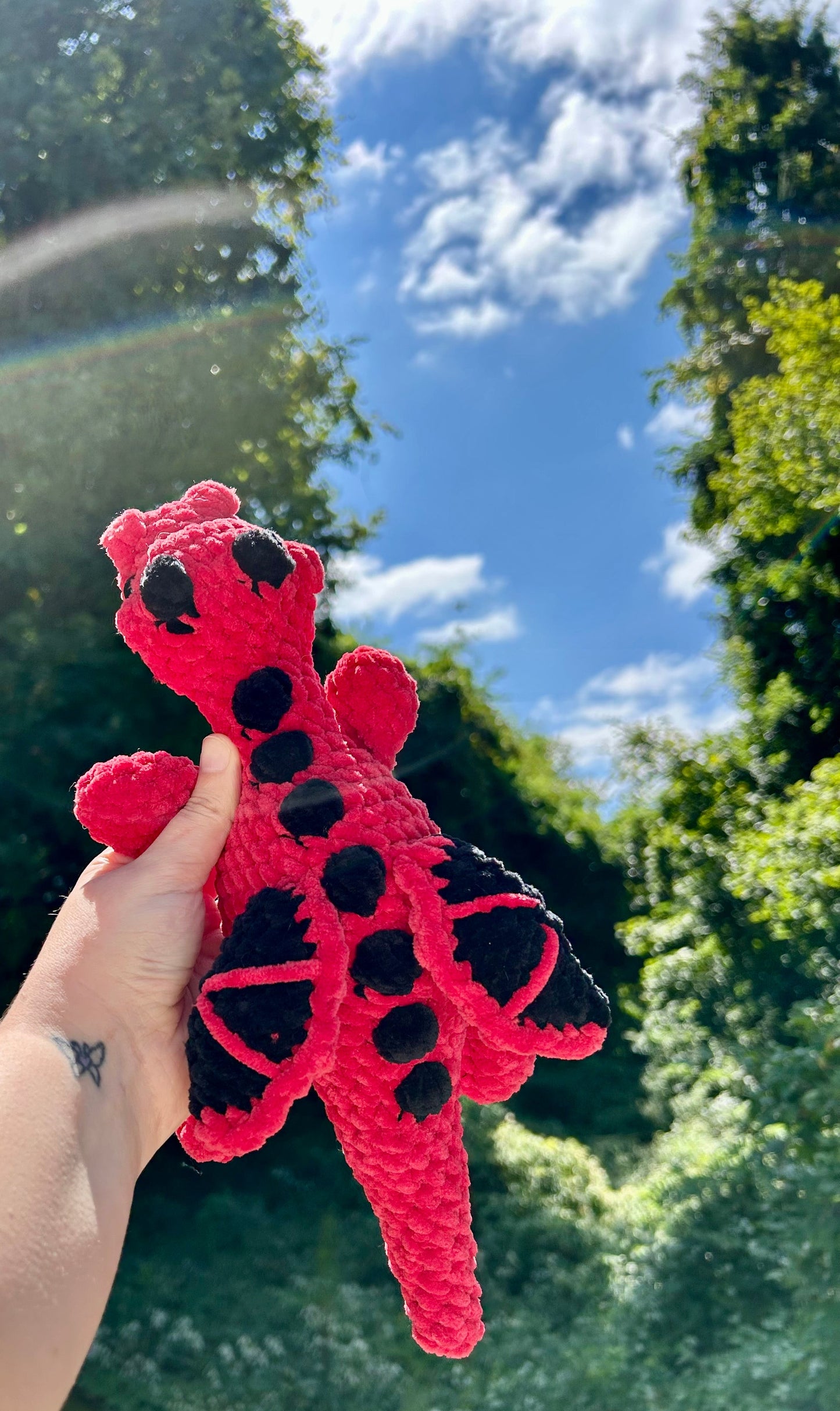 Red and Black Dragon Plushie