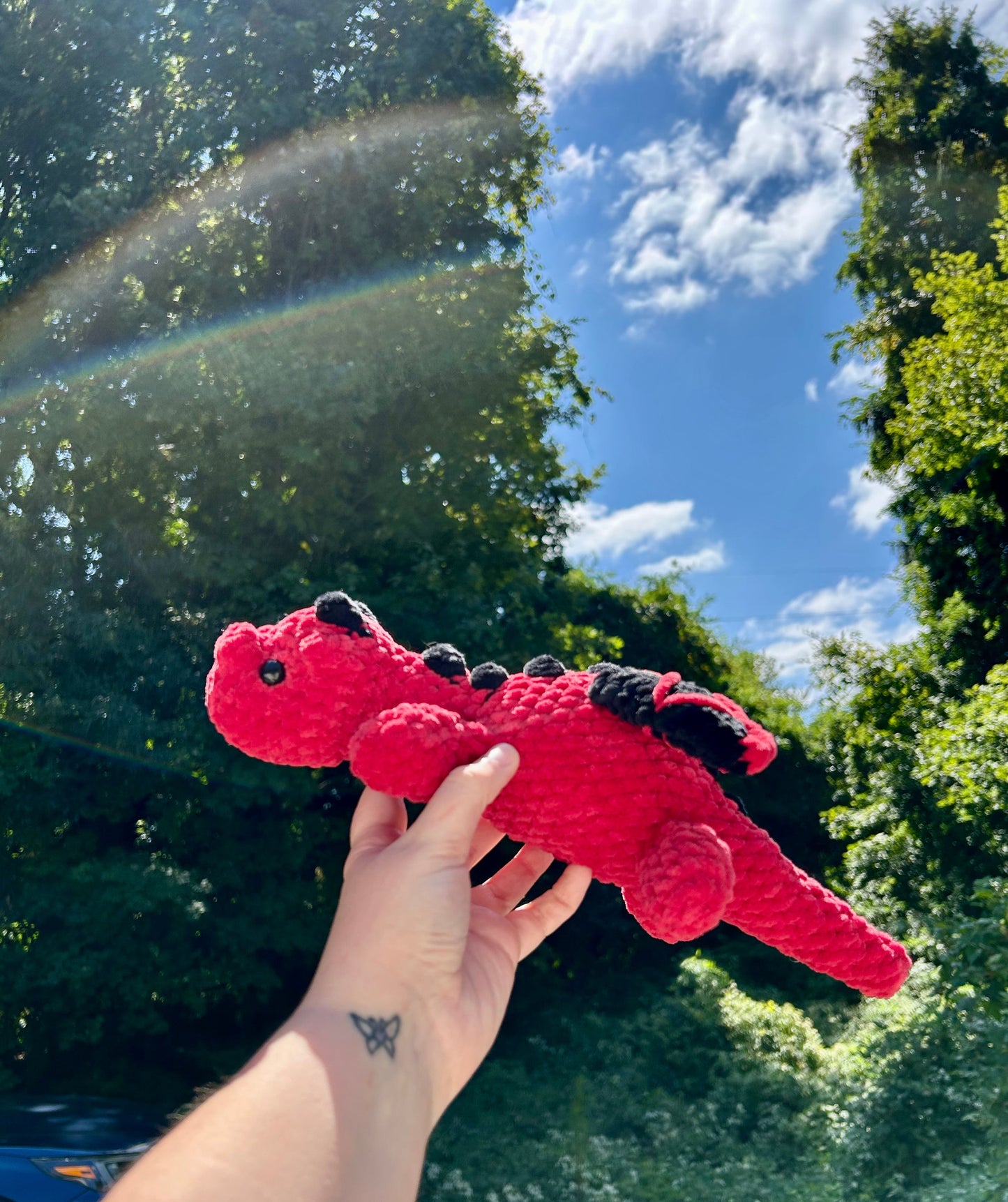 Red and Black Dragon Plushie